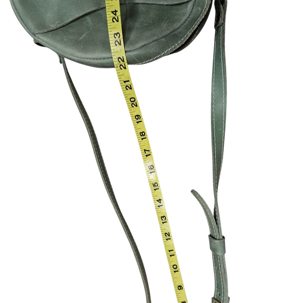 Portland Leather Goods Circle Crossbody Small Cucumber Unicorn Rare Boho Purse - Picture 3 of 10